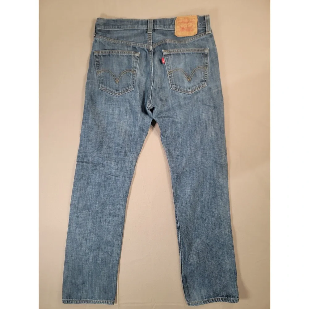 Levi's 501 Original Fit Jeans Mens 32x32 Medium Wash Button Fly Straight Denim